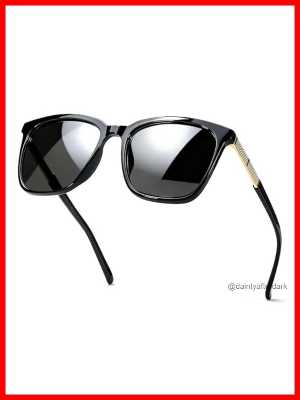 Oversized Square Polarized Sunglasses UV400 Lightweight PC Metal Frame